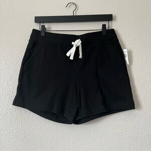 32 Degrees Cool Black Sweat Shorts Side Pockets